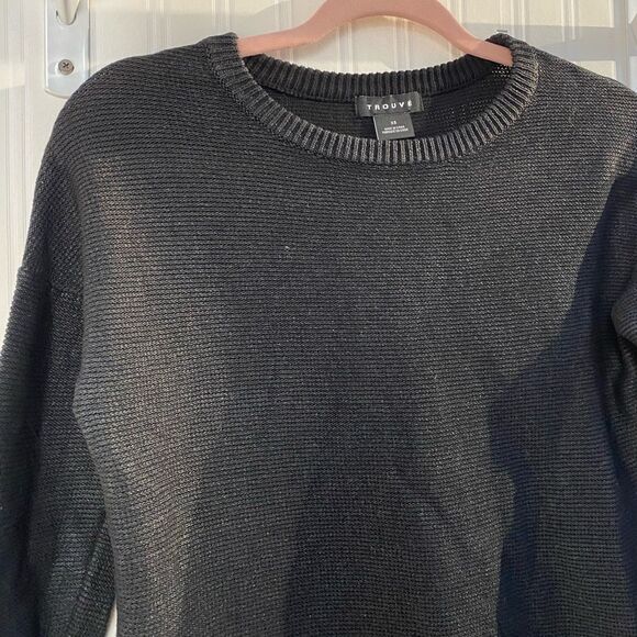 Trouvé Long‎ Sleeve Textured Crewneck Sweater Size XS - Picture 3 of 6